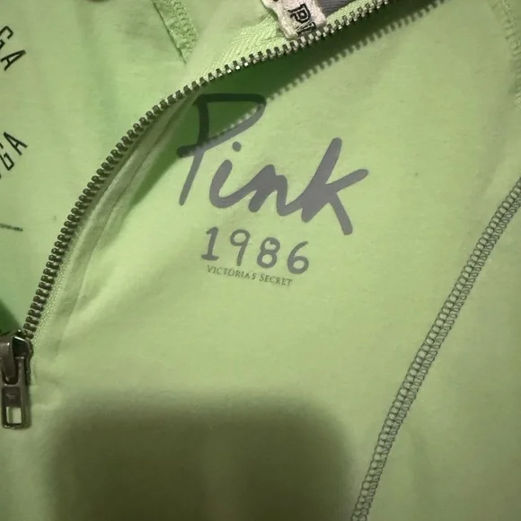 VS PINK Yoga 1986 1/4-Zip Pullover | Size M | Mint Green 💚 - Picture 2 of 7